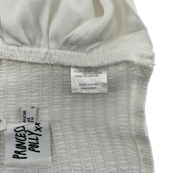 Princess Polly Allie White Twist Tube Crop Top Women’s Size 4 - Picture 5 of 5